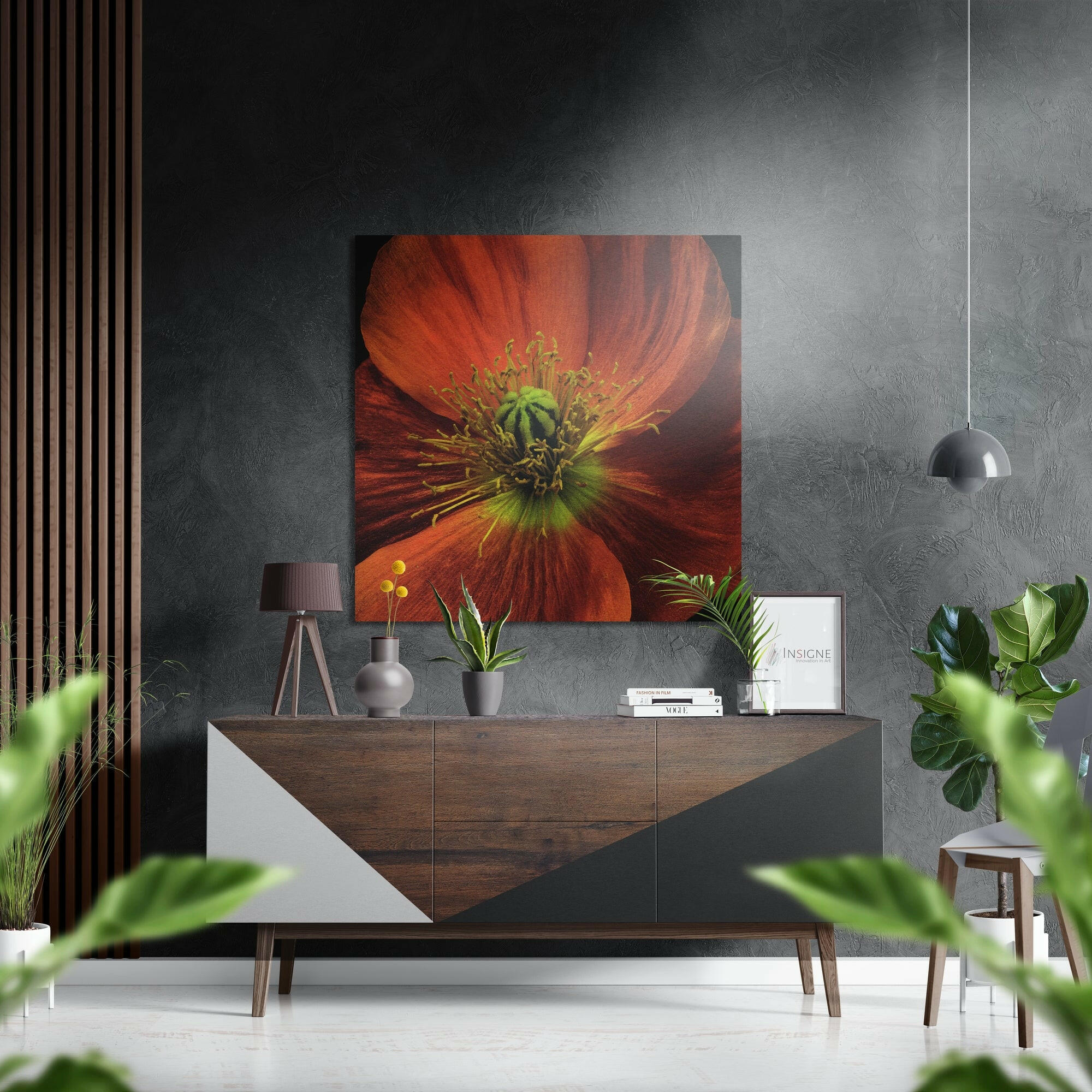 Flower Brushed Aluminium Dibond Wall Art