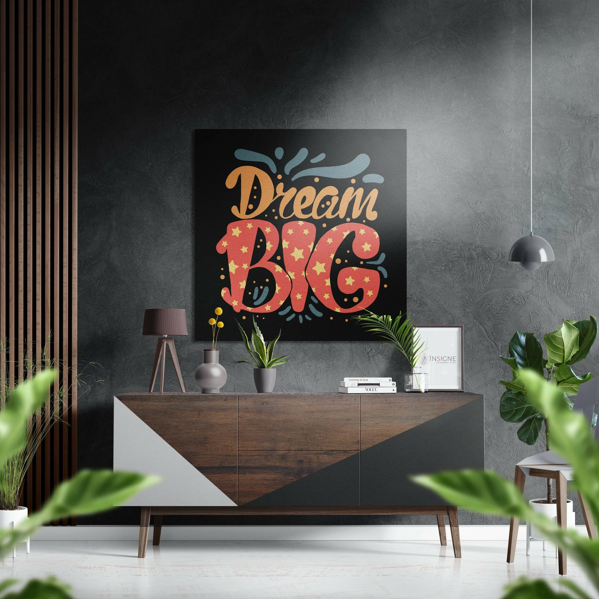Dream Big Brushed Aluminium Dibond Wall Art-0
