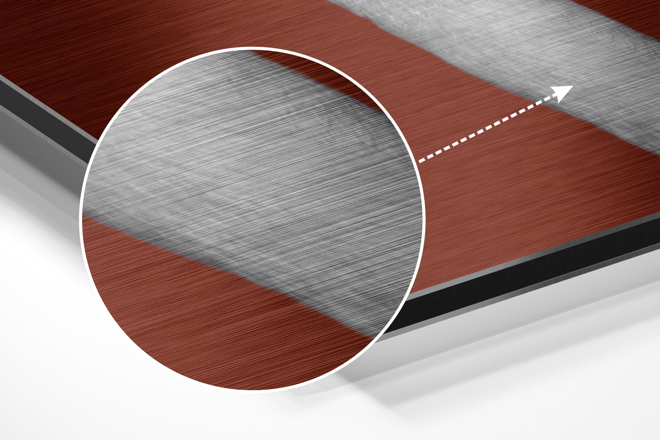 Albino Flamingo Brushed Aluminium Dibond Wall Art