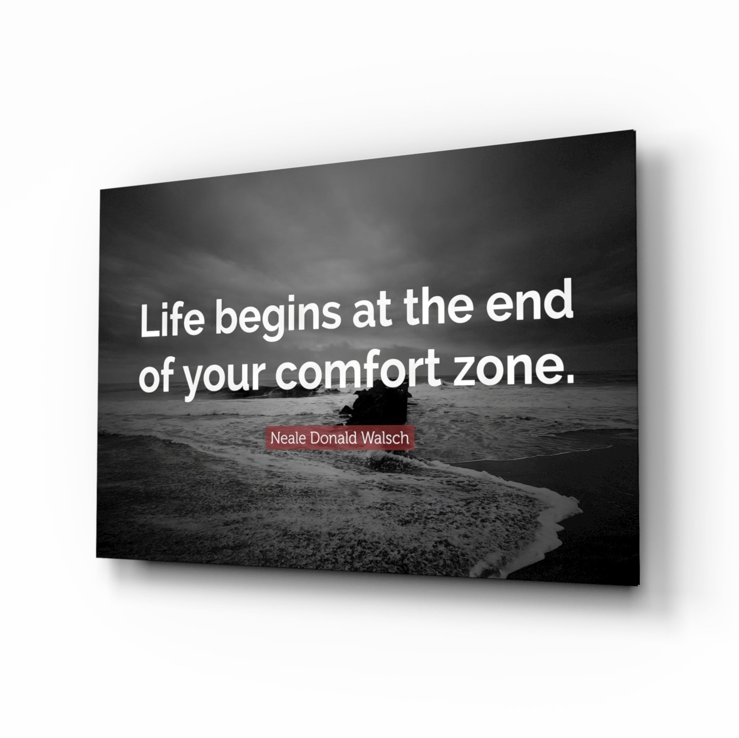 Where the Life Begins?  Glass Wall Art-0