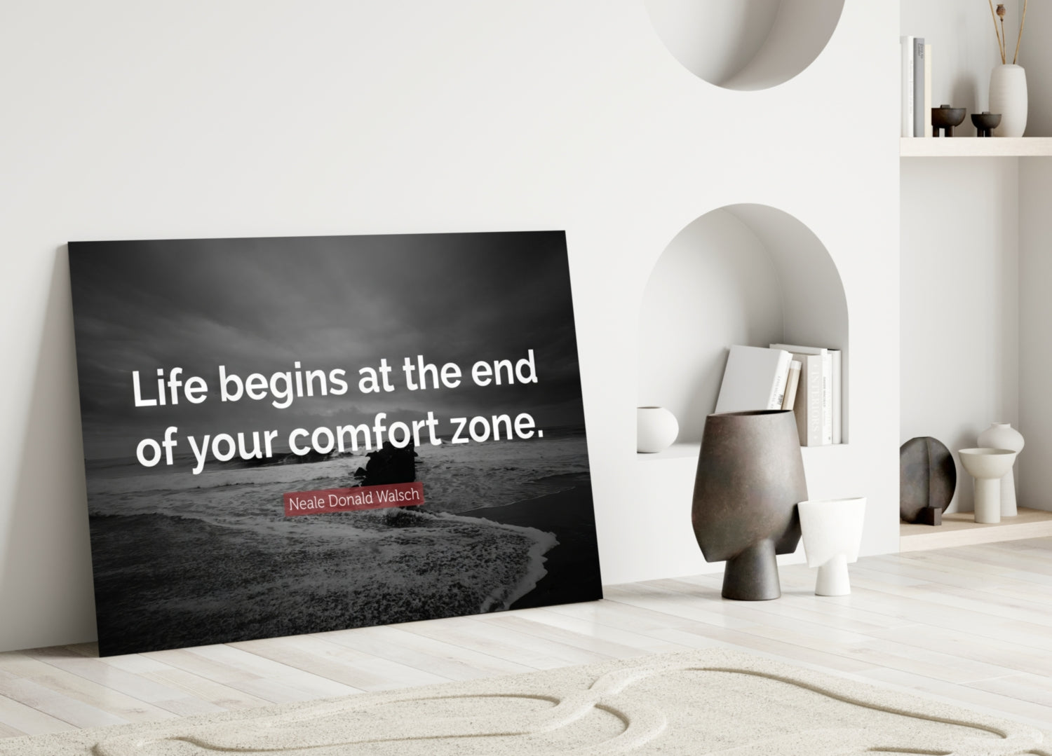 Where the Life Begins?  Glass Wall Art-2