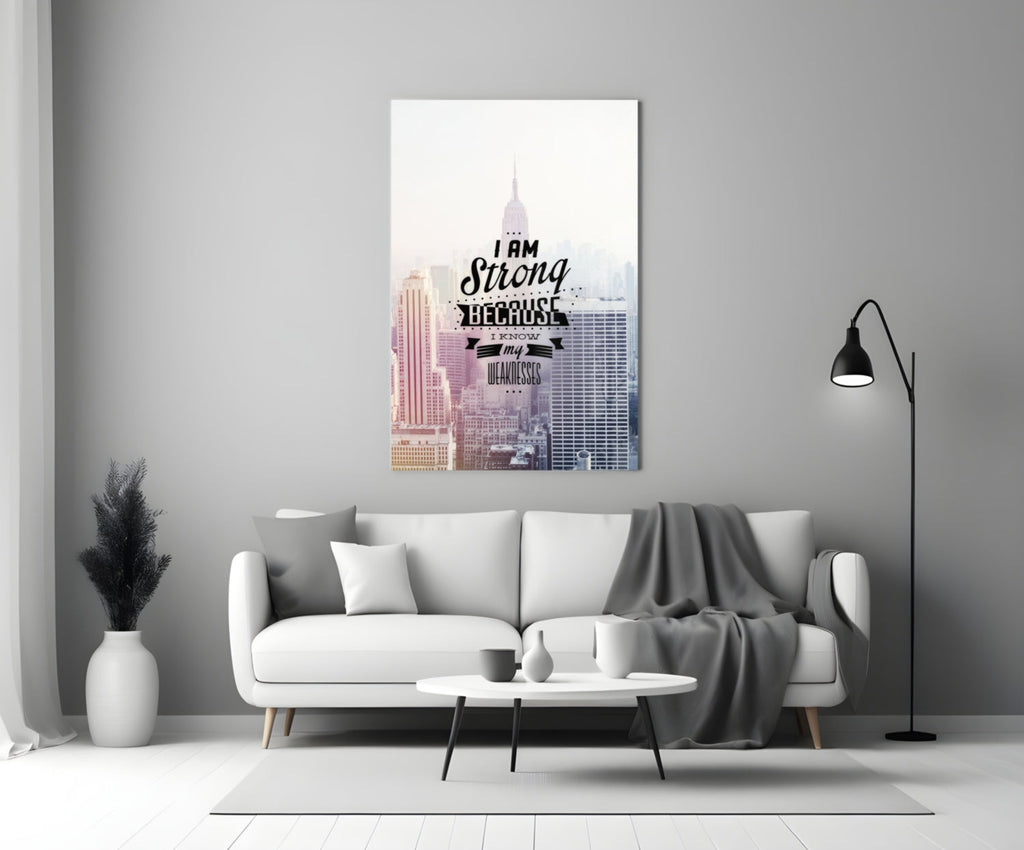 I am Strong Glass Wall Art-2