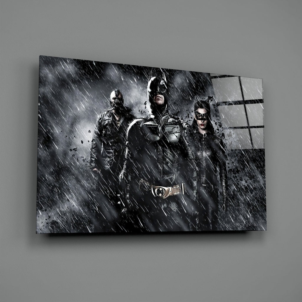 Batman, Catwomen and Bane Glass Wall Art-1