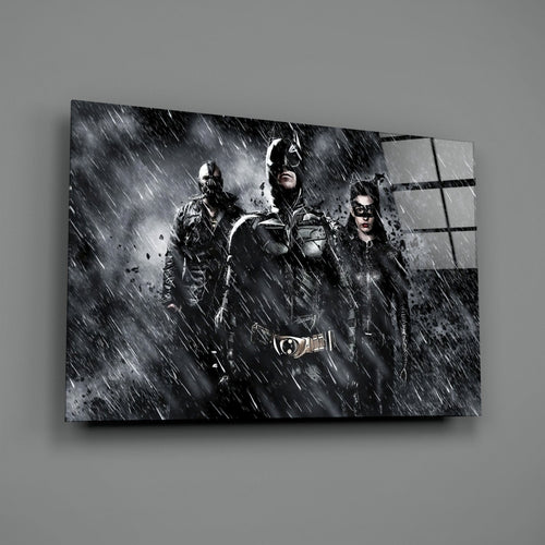 Batman, Catwomen and Bane Glass Wall Art-1