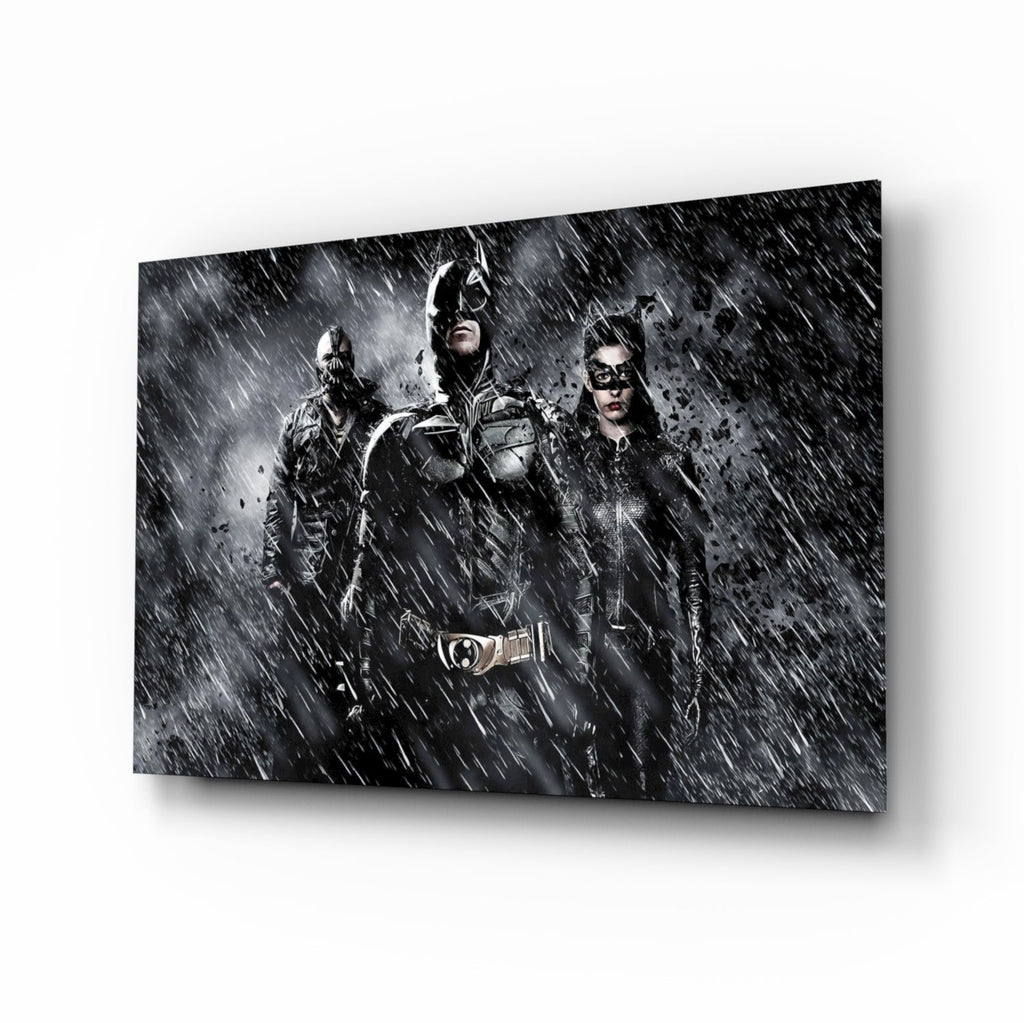 Batman, Catwomen and Bane Glass Wall Art-0