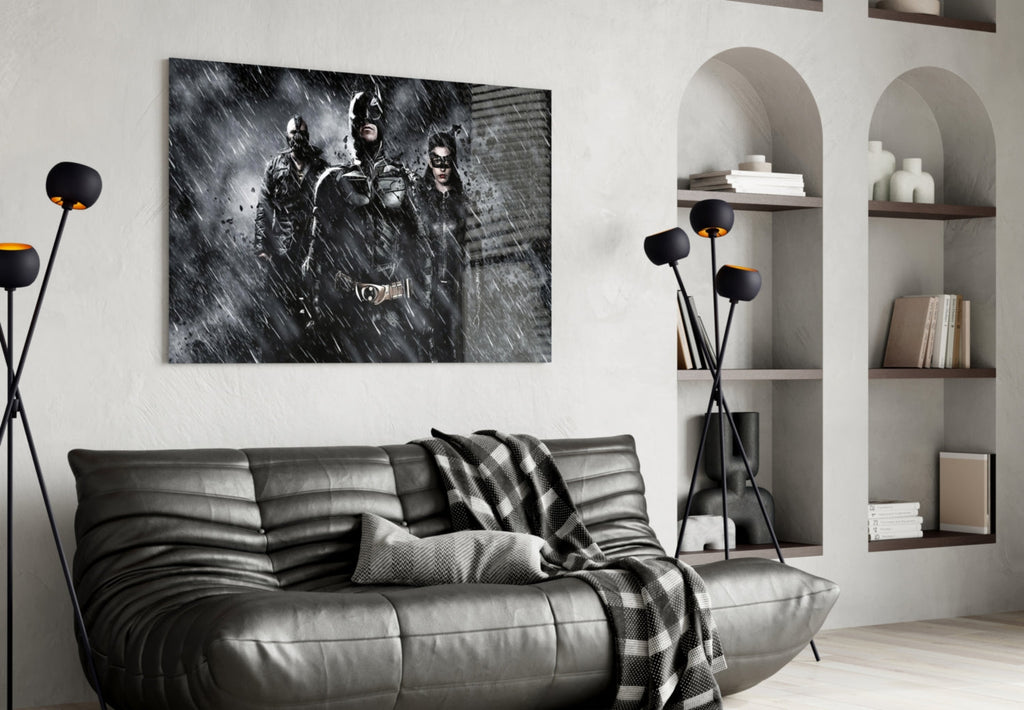Batman, Catwomen and Bane Glass Wall Art-3