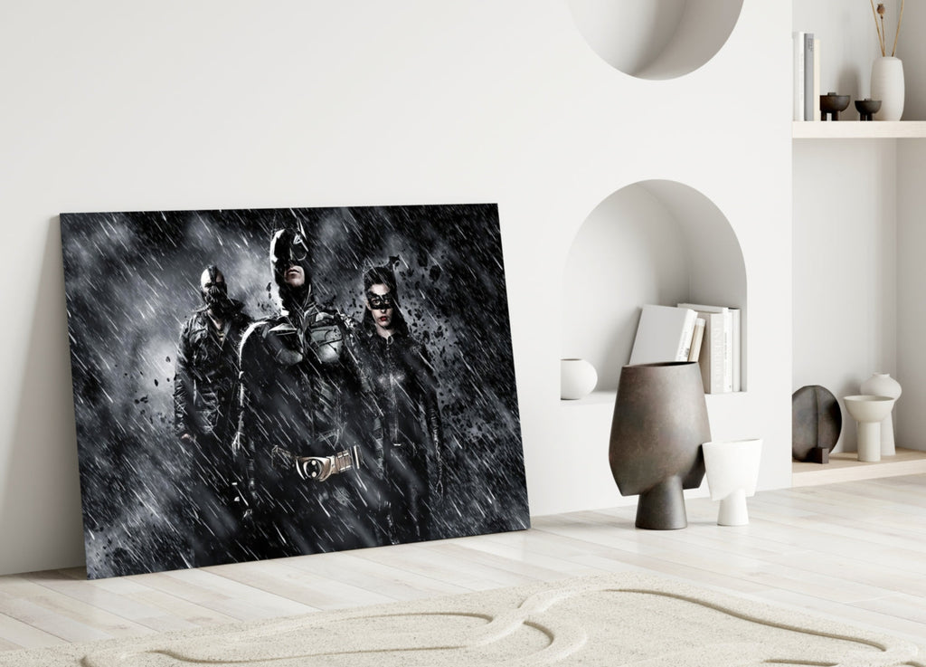 Batman, Catwomen and Bane Glass Wall Art-2