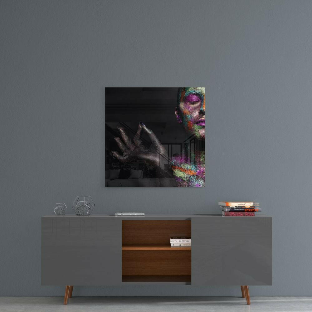 Woman Portrait Glass Wall Art-3