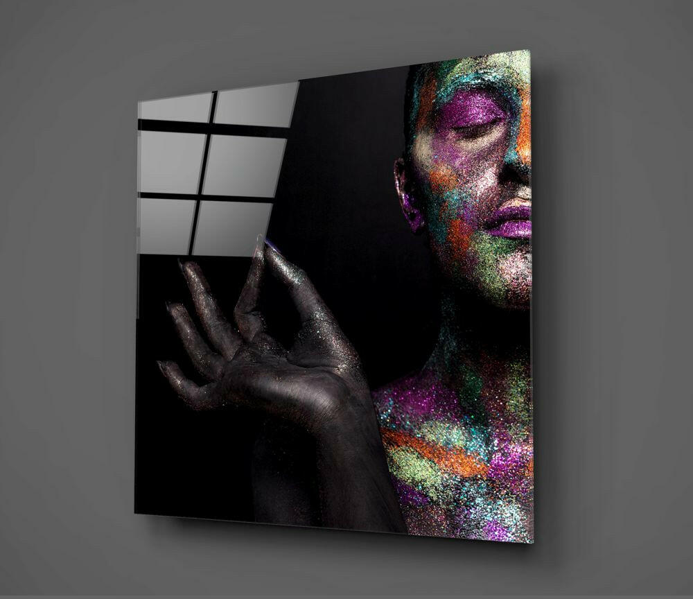 Woman Portrait Glass Wall Art-1