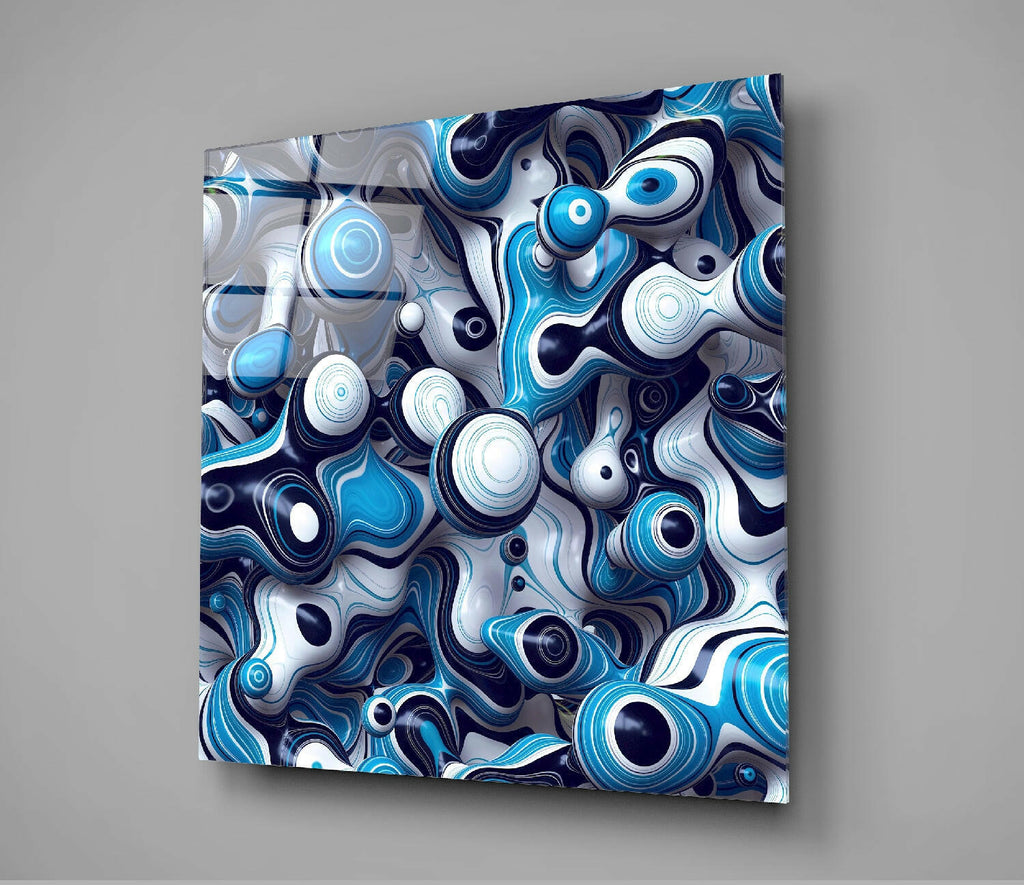 Blue Balls Glass Wall Art-2