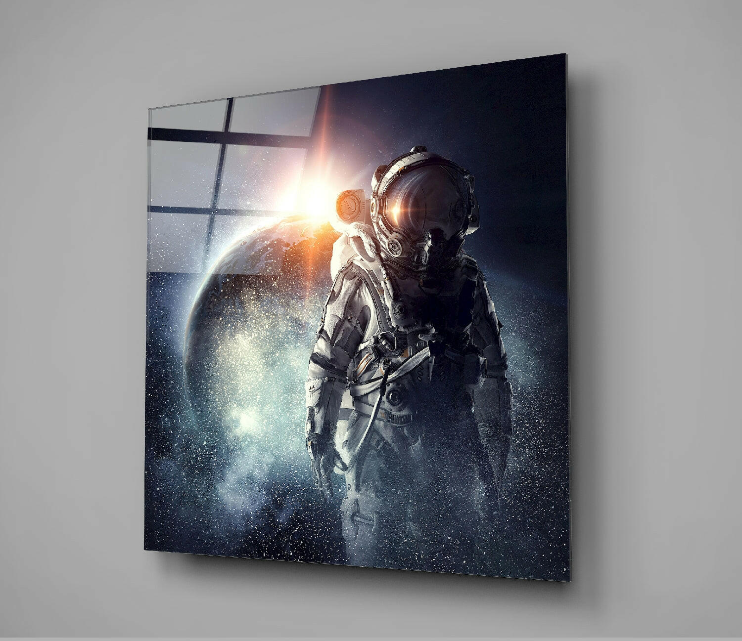 Astronaut Glass Wall Art-2