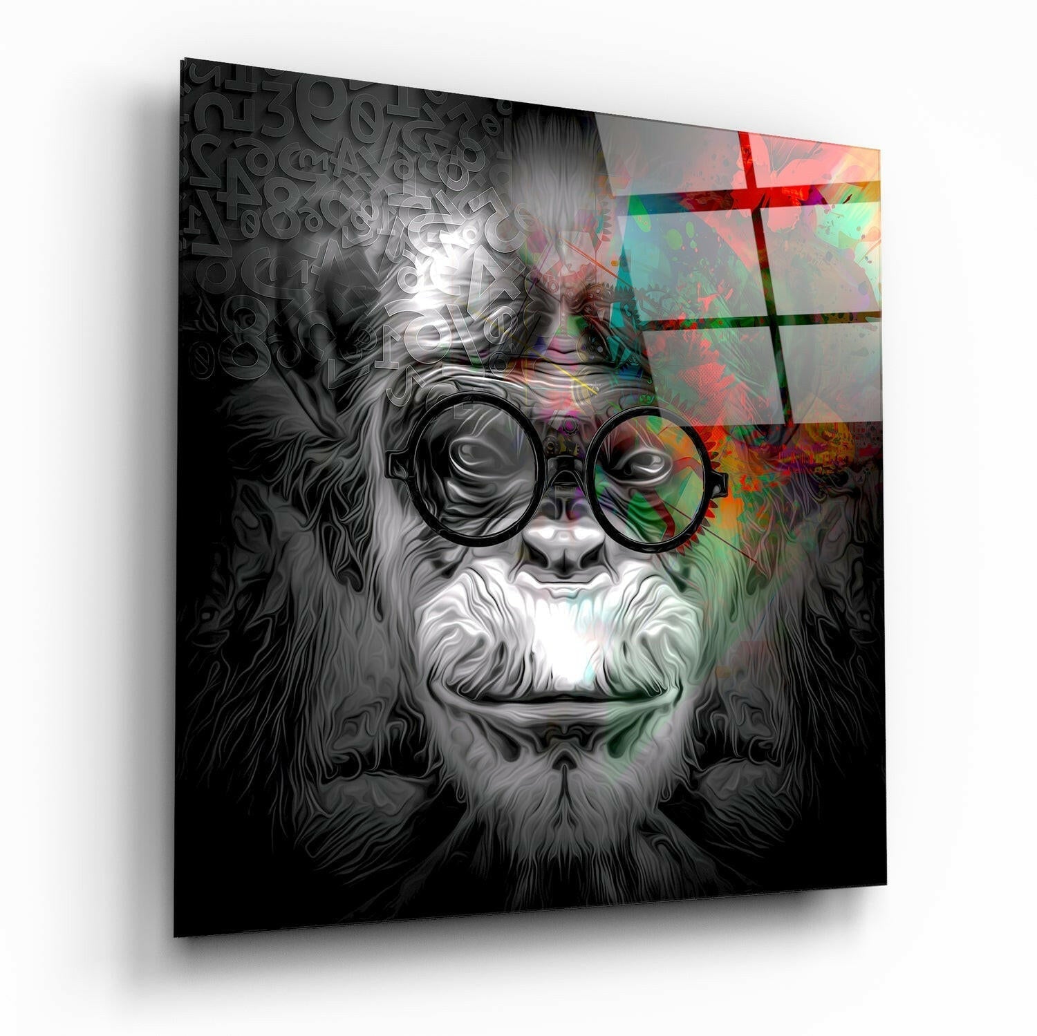 Wise Monkey Glass Wall Art-0
