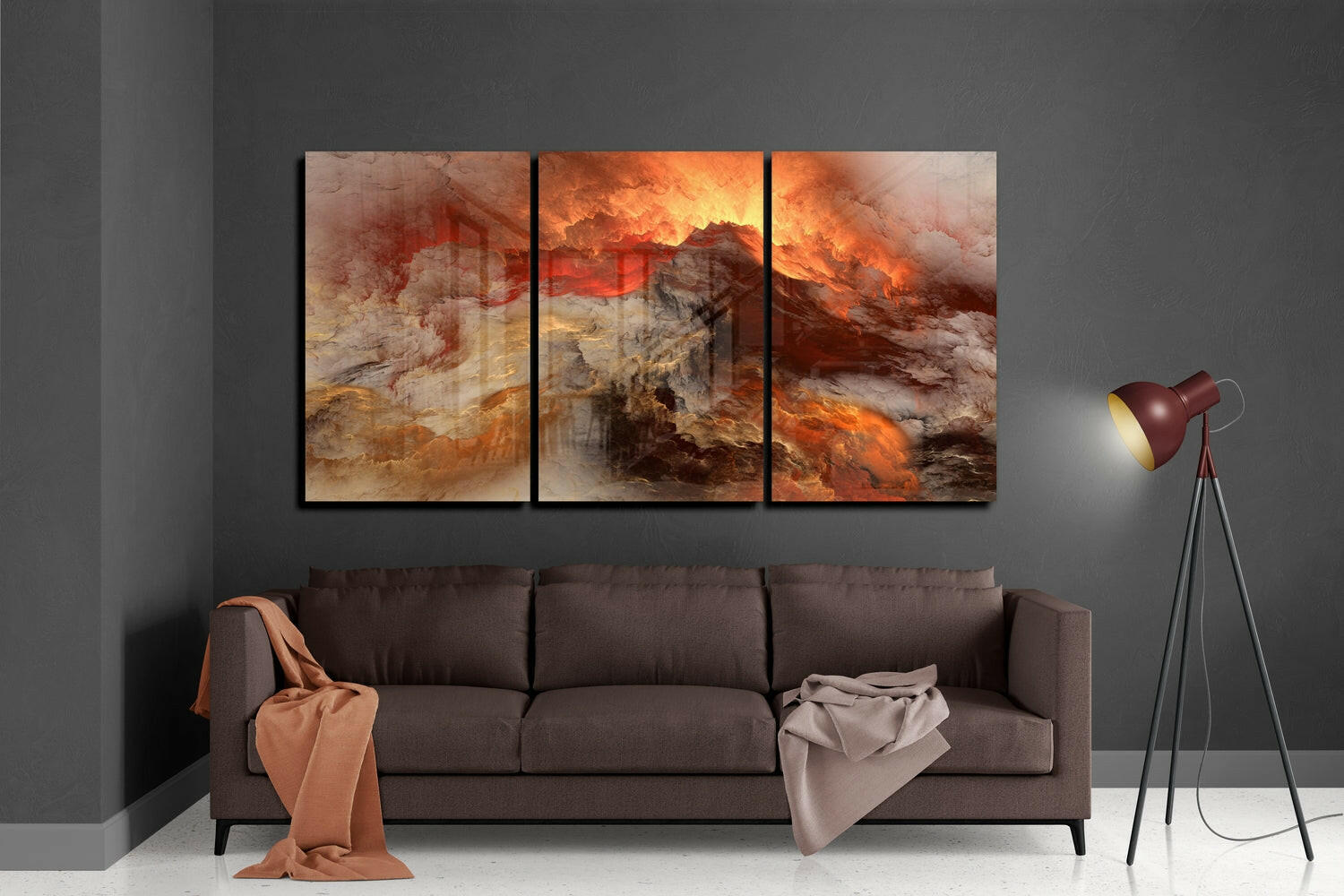 Volcano Mega Glass Wall Art-2