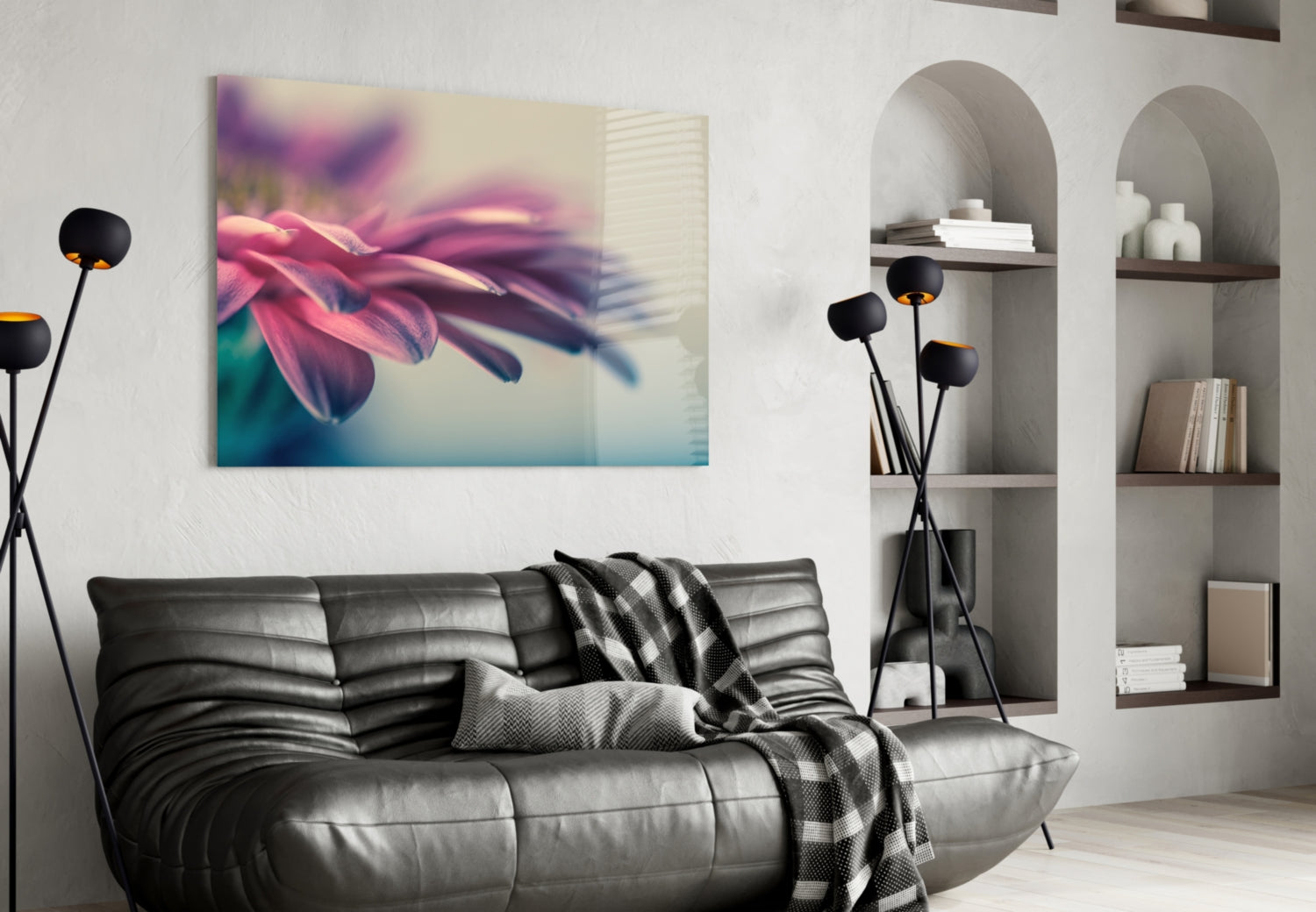 Flower Glass Wall Art-3