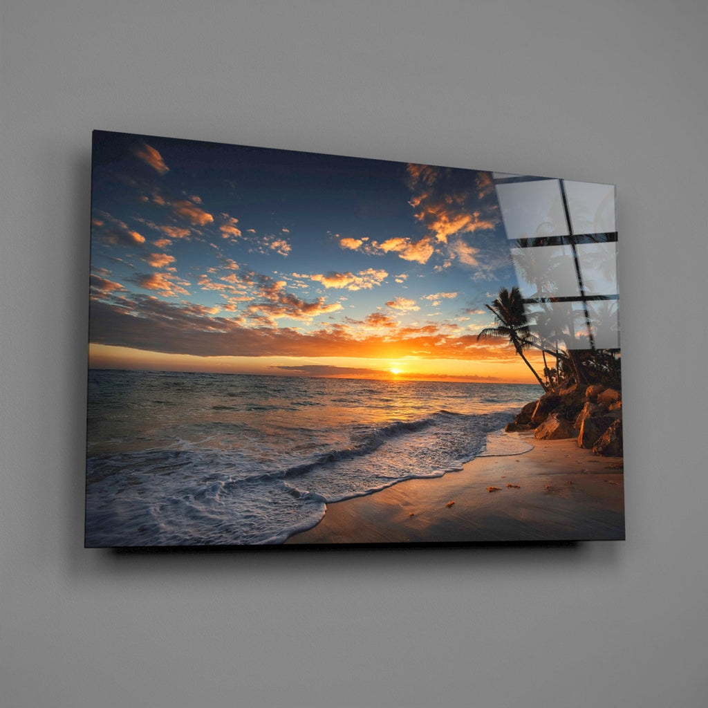 Palm Trees Glass Wall Art-1