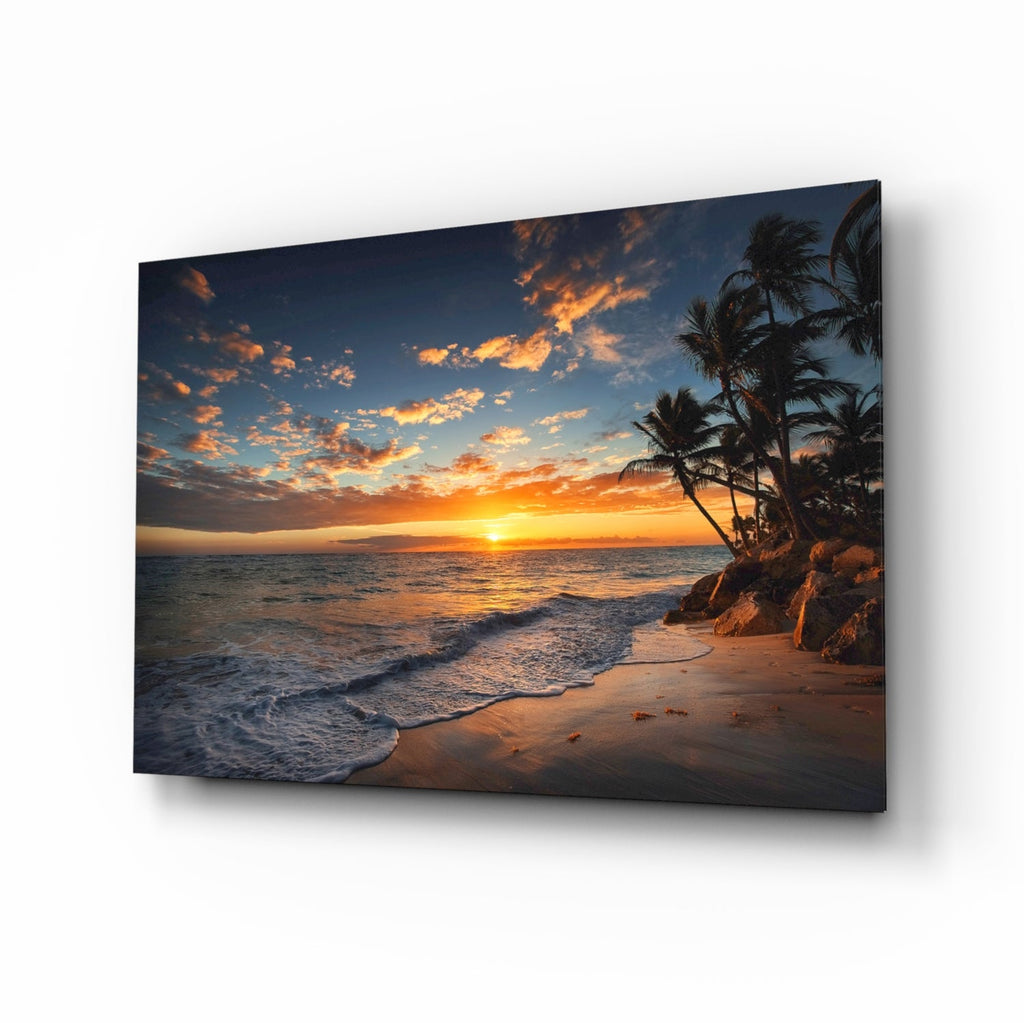 Palm Trees Glass Wall Art-0