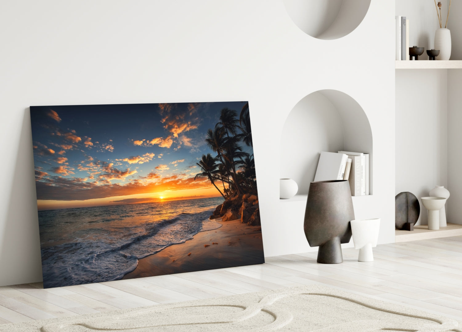 Palm Trees Glass Wall Art-2