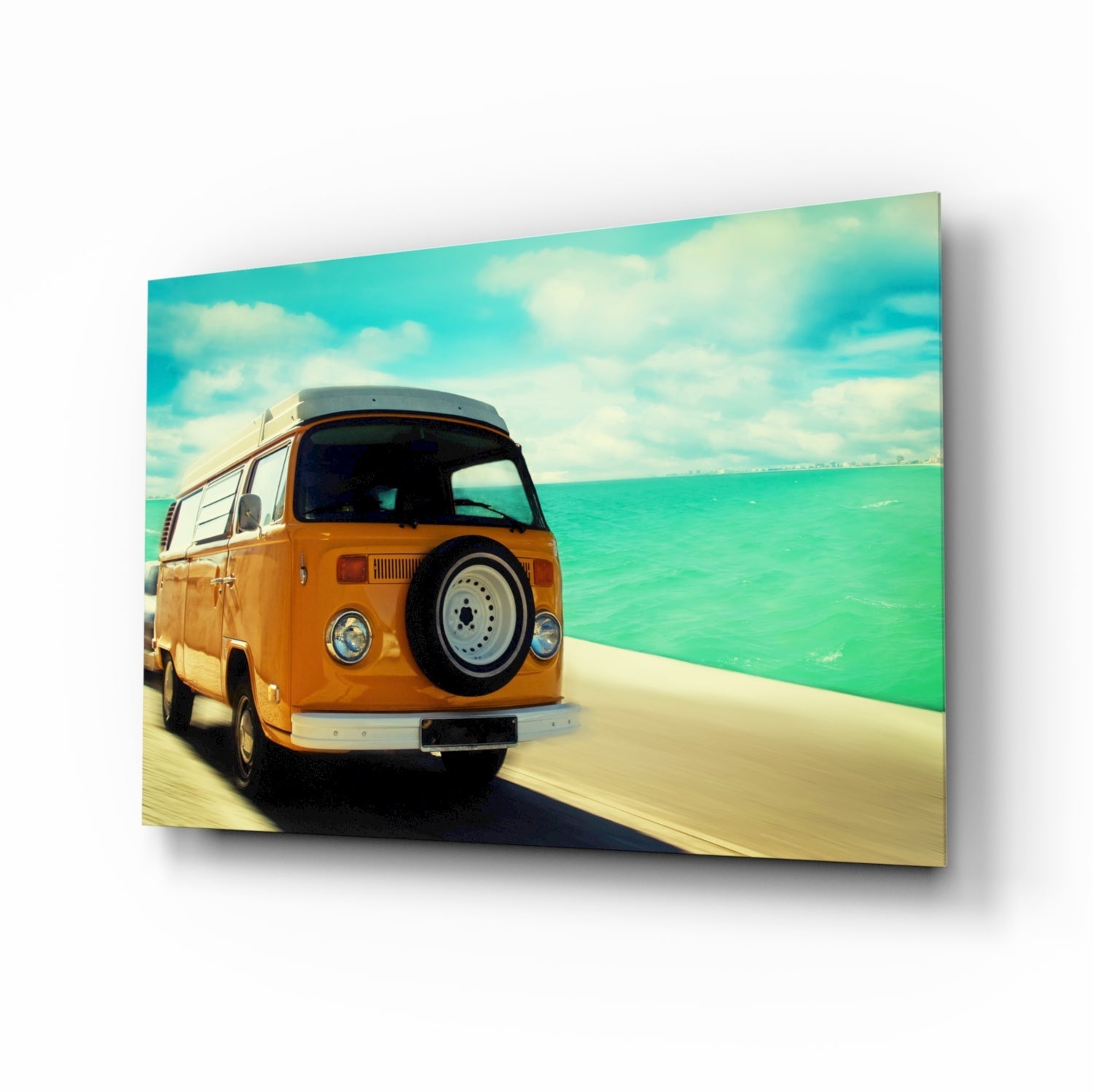 Vosvos Minibus Glass Wall Art-0