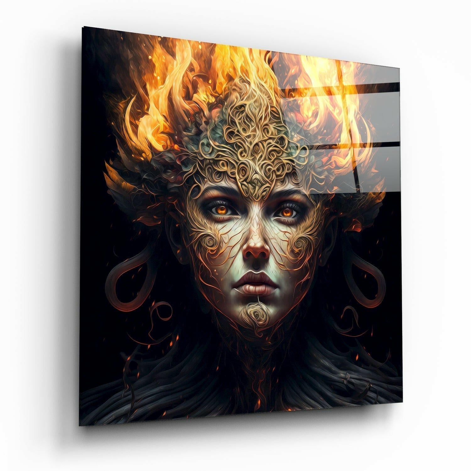 The Wrath of the Woman Glass Wall Art  || Designer Collection-0