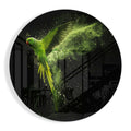 Green Parrot Glass Wall Art-0