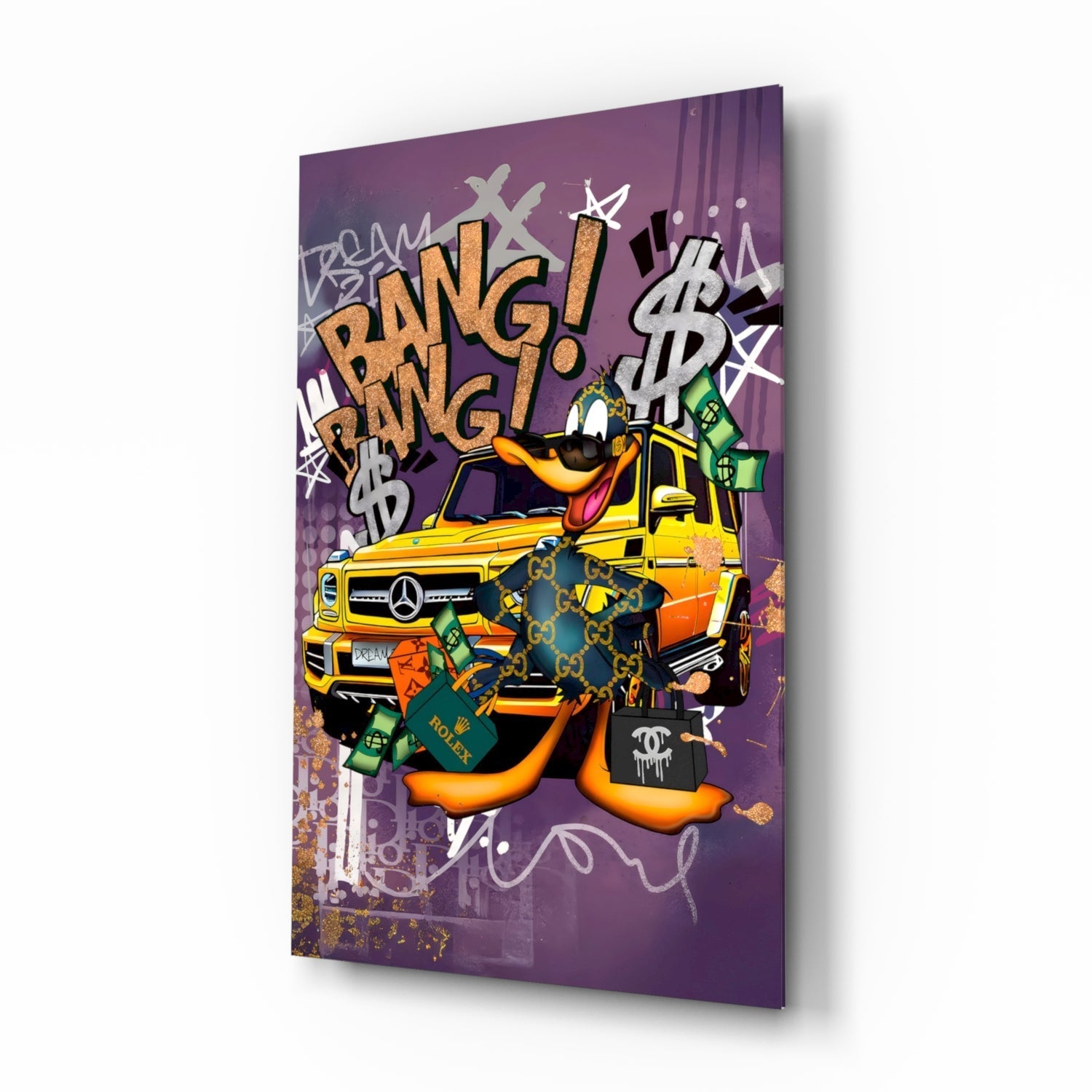 Daffy Luxury and Speed Glass Wall Art || Designer Collection-0