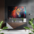 Lion Brushed Aluminum Dibond Wall Art-0