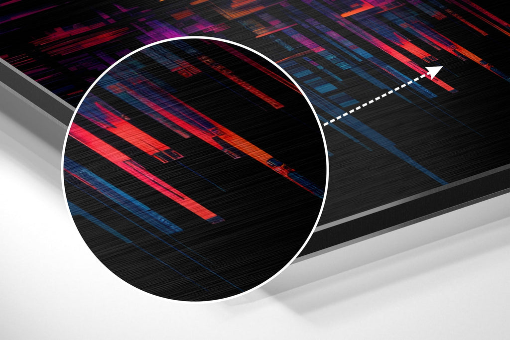 Abstract City Silhouette Brushed Aluminum Dibond Wall Art-2