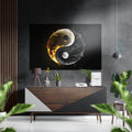 Ying Yang Brushed Aluminum Dibond Wall Art-0