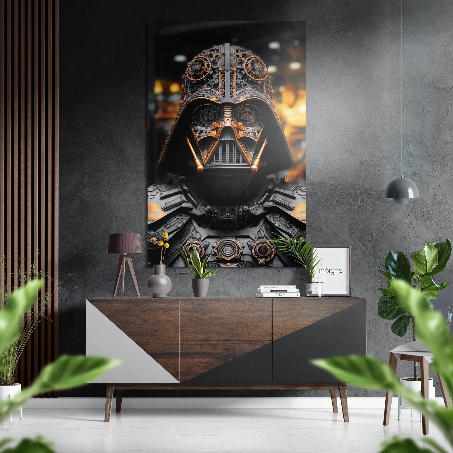 Darth Wader Brushed Aluminum Dibond Wall Art-0