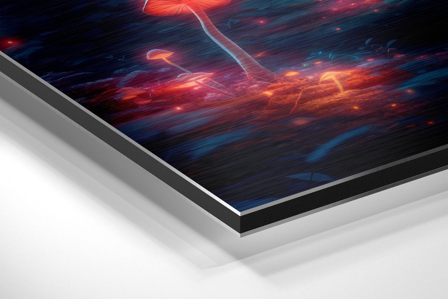 Mushroom Planet Brushed Aluminum Dibond Wall Art-1