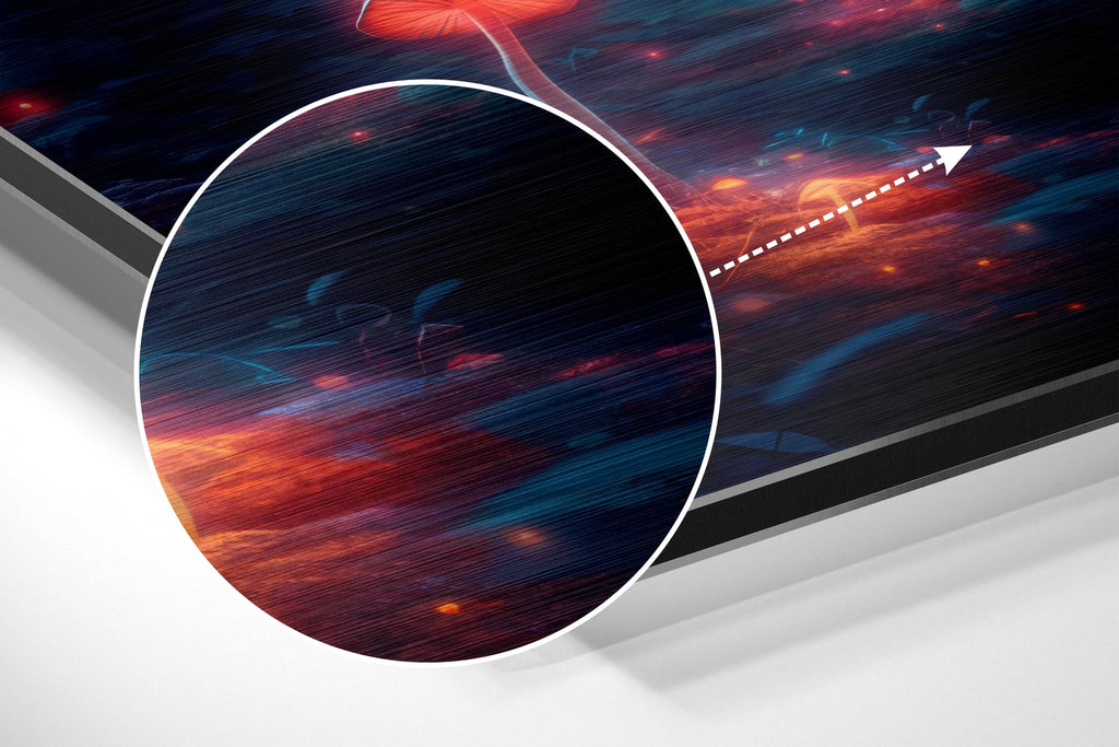 Mushroom Planet Brushed Aluminum Dibond Wall Art-2