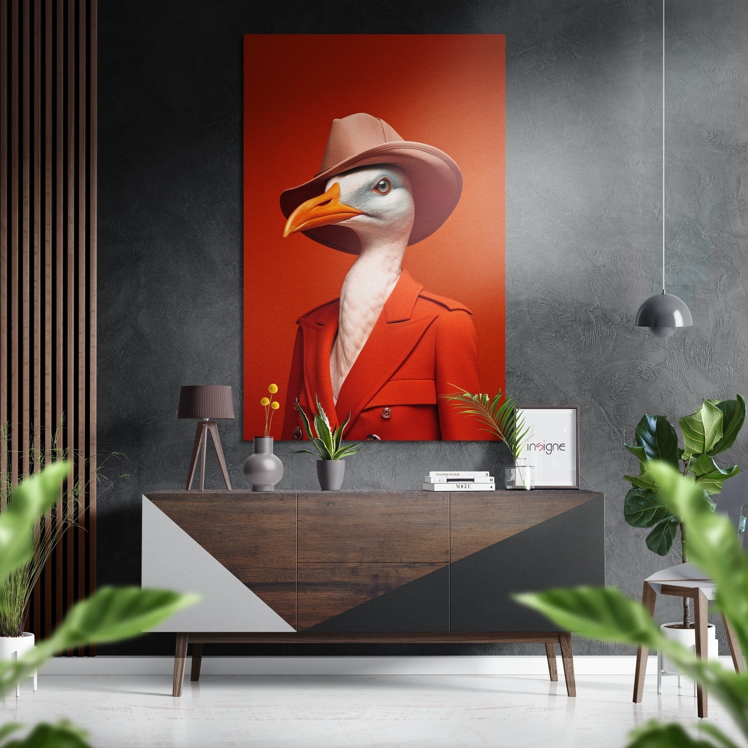 Lady Bird Brushed Aluminum Dibond Wall Art-0