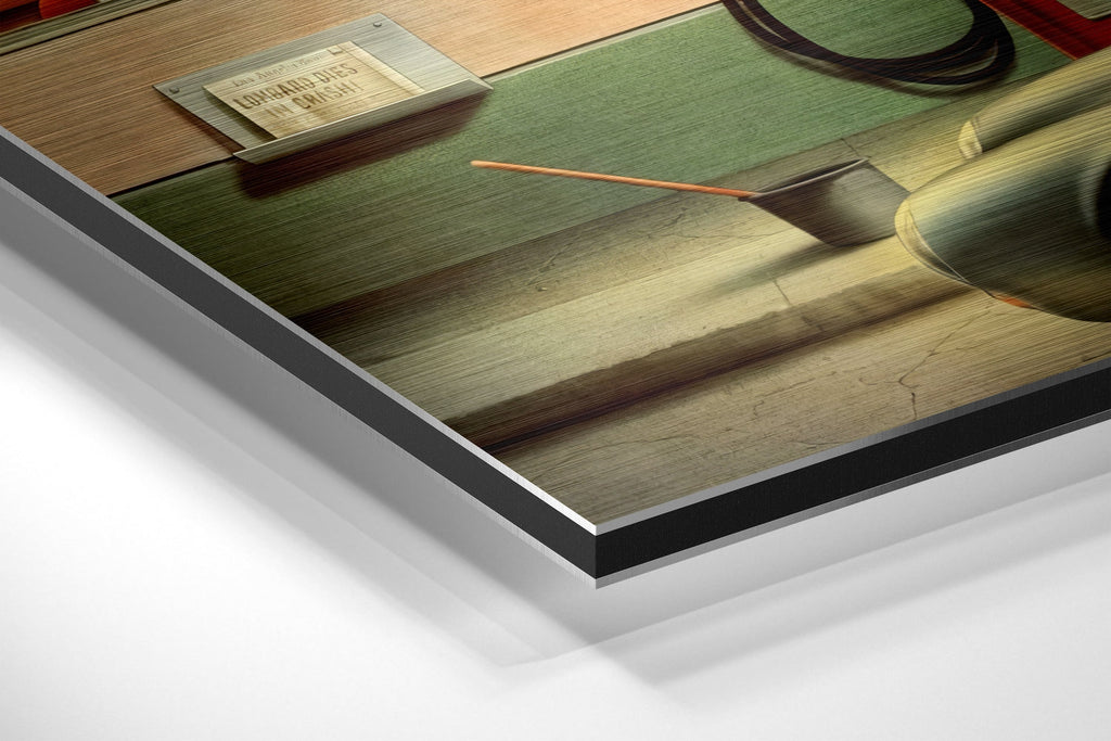 Retro Gas Station Brushed Aluminium Dibond Wall Art-1