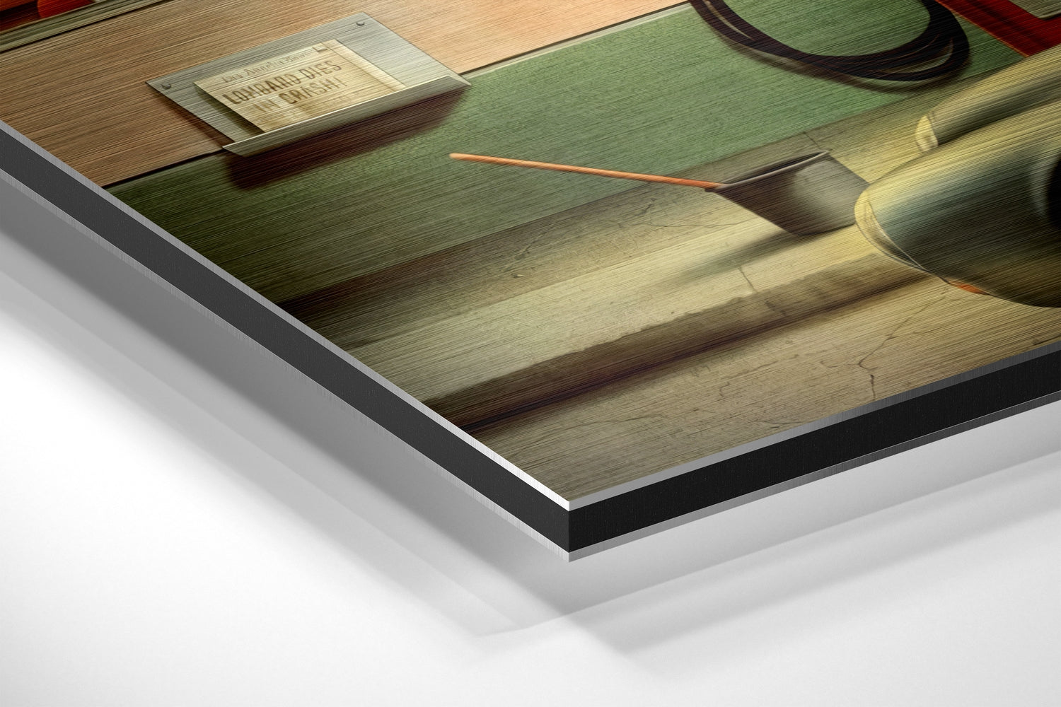 Retro Gas Station Brushed Aluminium Dibond Wall Art-1