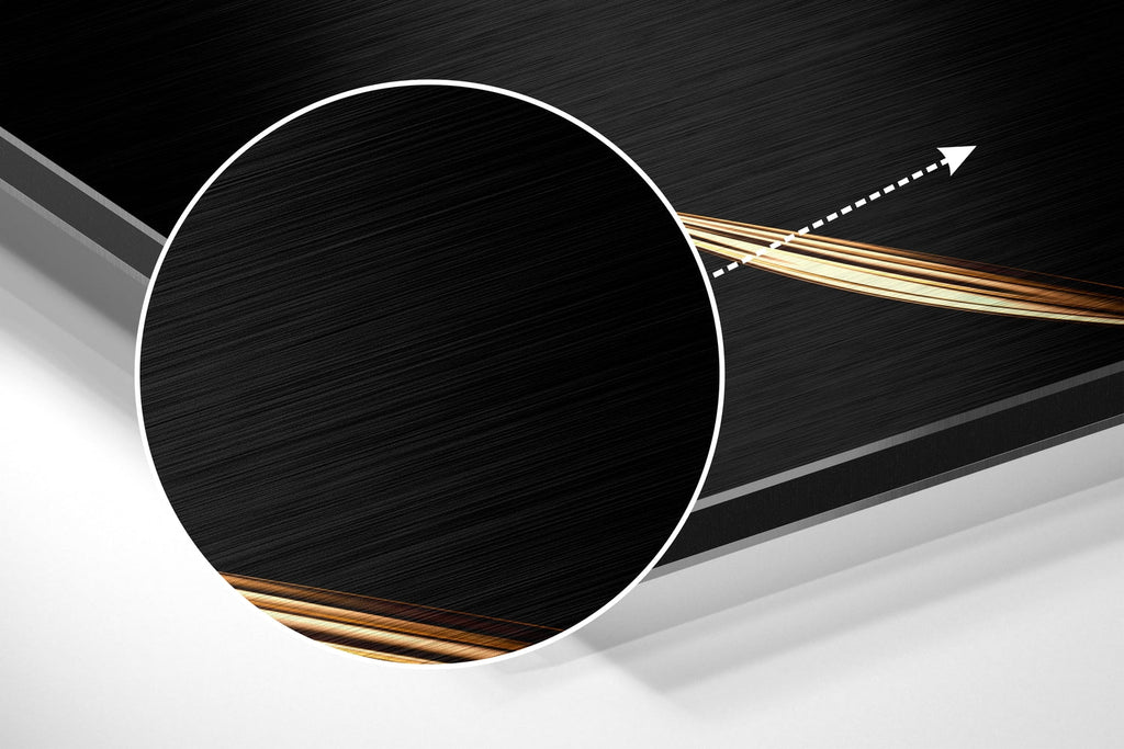 Golden Flower Brushed Aluminium Dibond Wall Art-2