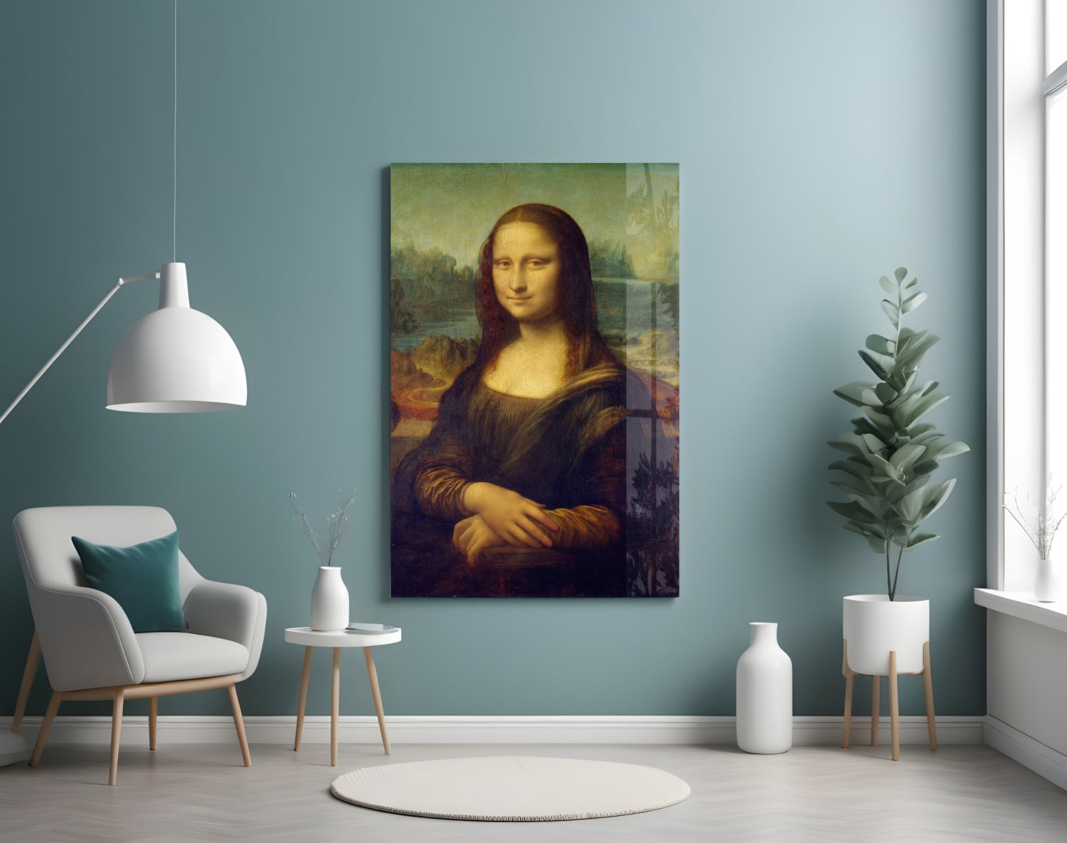 Mona Lisa Glass Wall Art-3