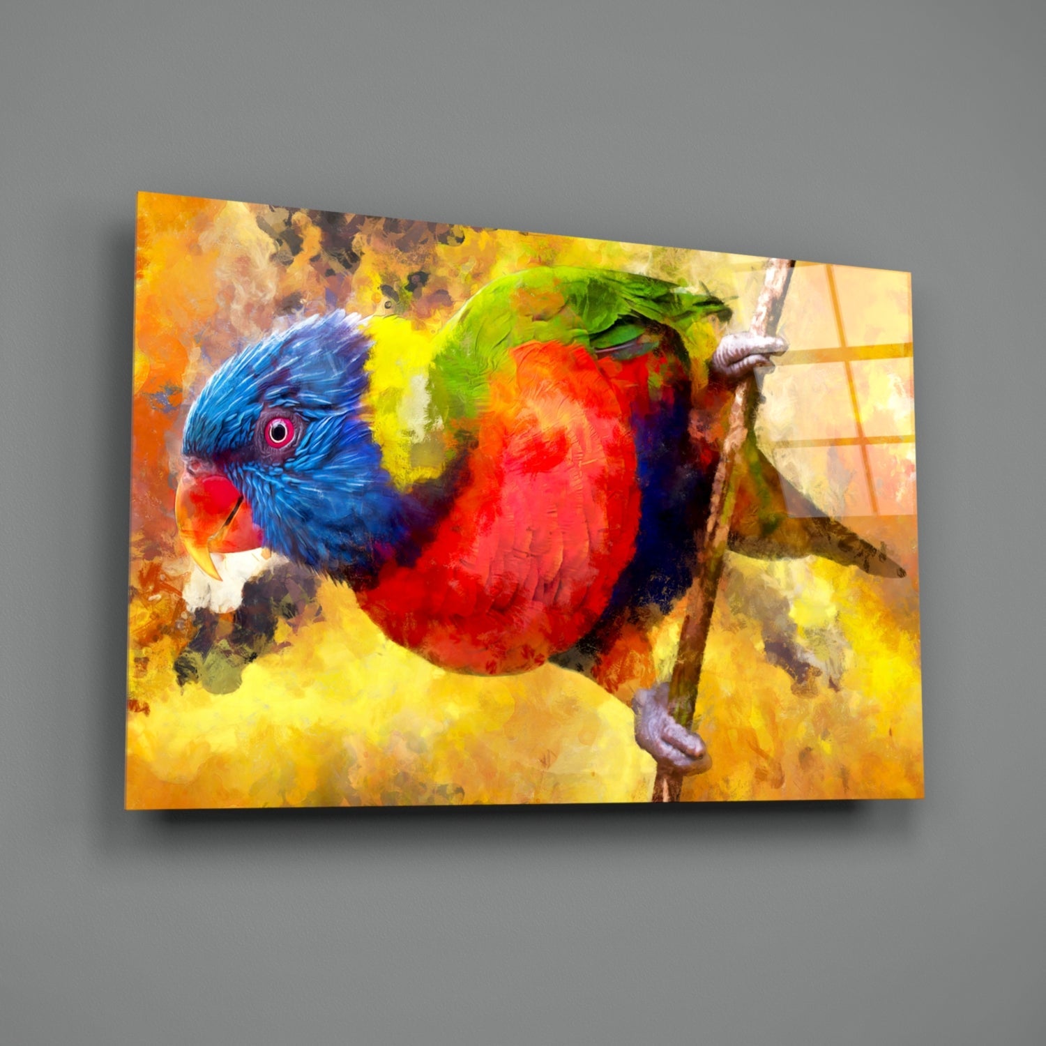 Parrot Glass Wall Art-1