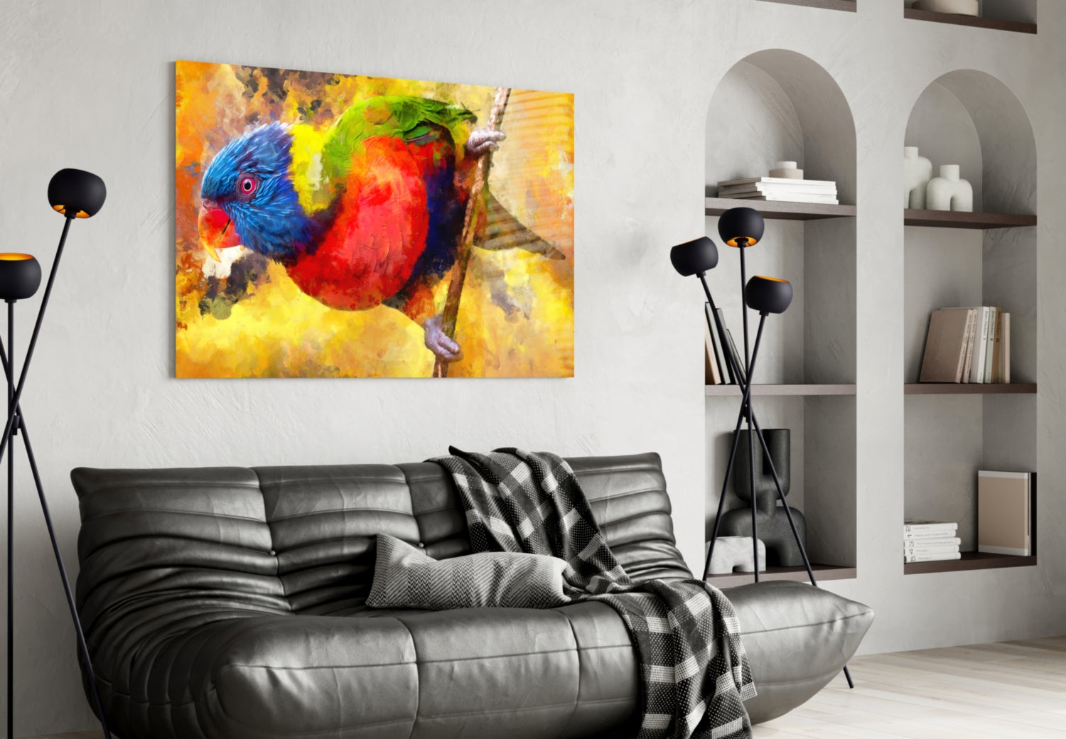 Parrot Glass Wall Art-3