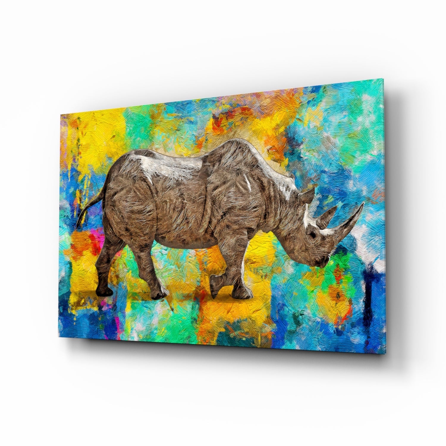 Rhino Glass Wall Art-0