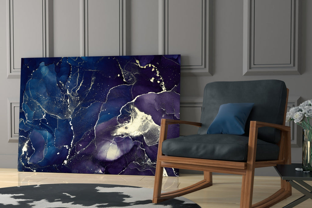 Abstract Depth Glass Wall Art.