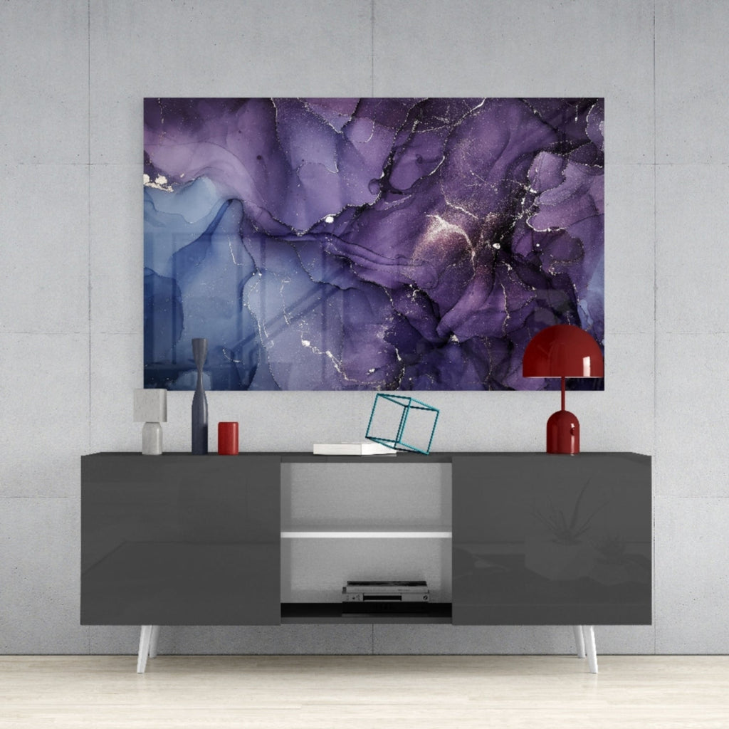 Abstract Depth Glass Wall Art.