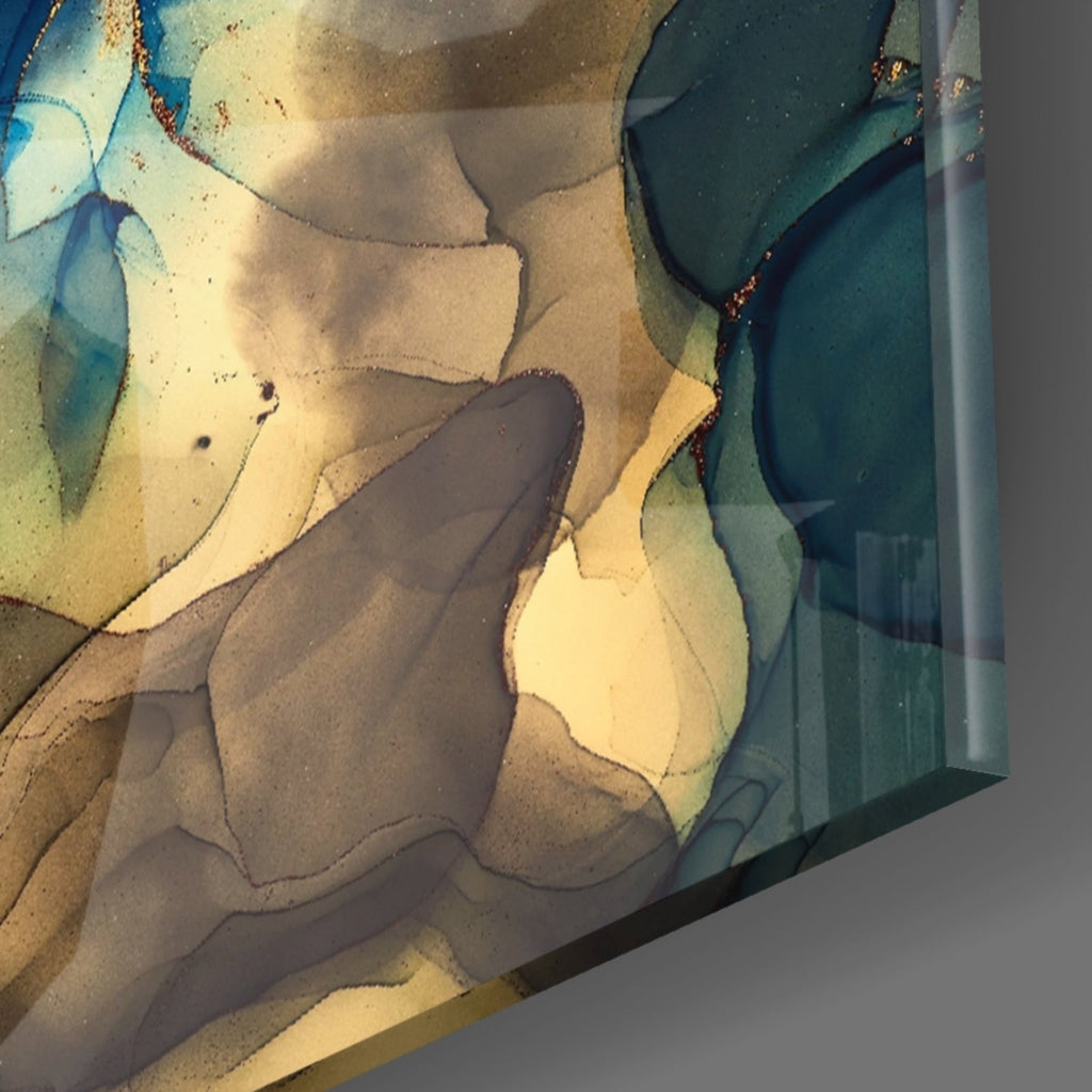 Abstract Depth Glass Wall Art.
