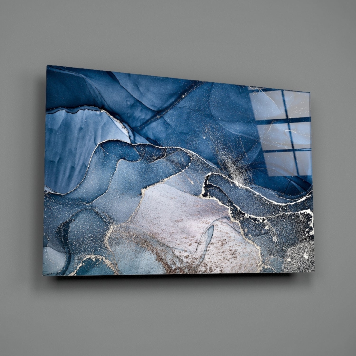 Abstract Depth Glass Wall Art.