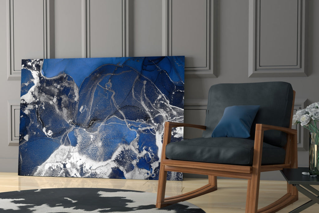 Abstract Depth Glass Wall Art.