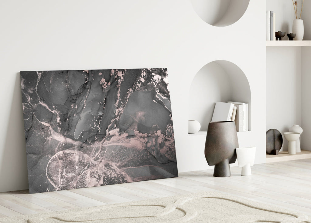 Abstract Depth Glass Wall Art.