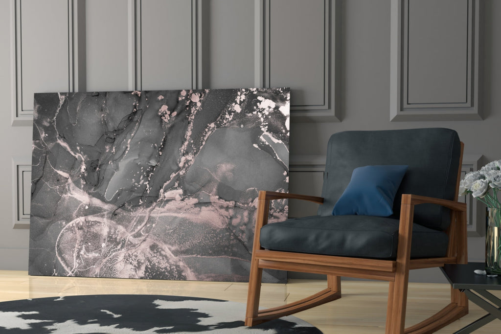 Abstract Depth Glass Wall Art.