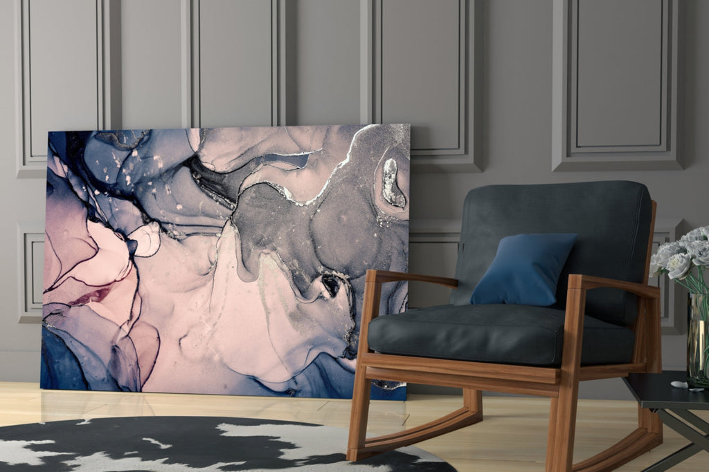 Abstract Depth Glass Wall Art.