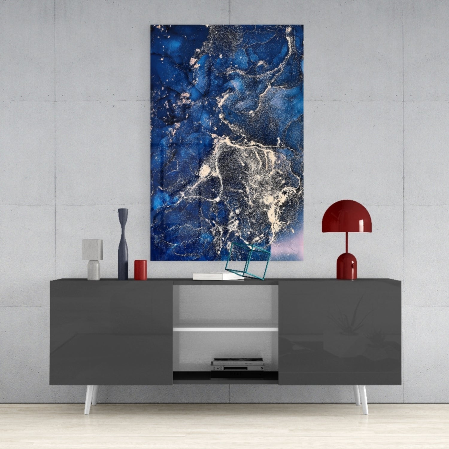 Abstract Depth Glass Wall Art
