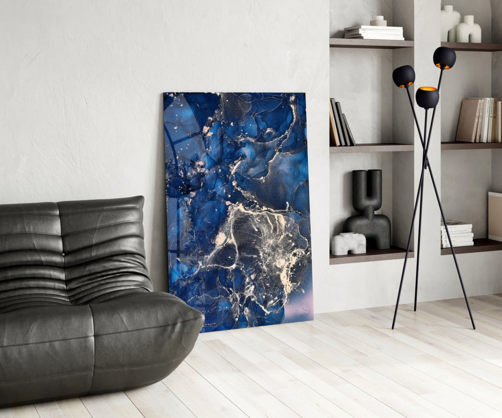 Abstract Depth Glass Wall Art