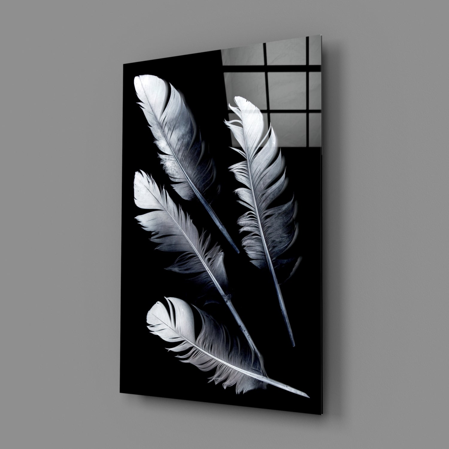 Feather Glass Wall Art-1